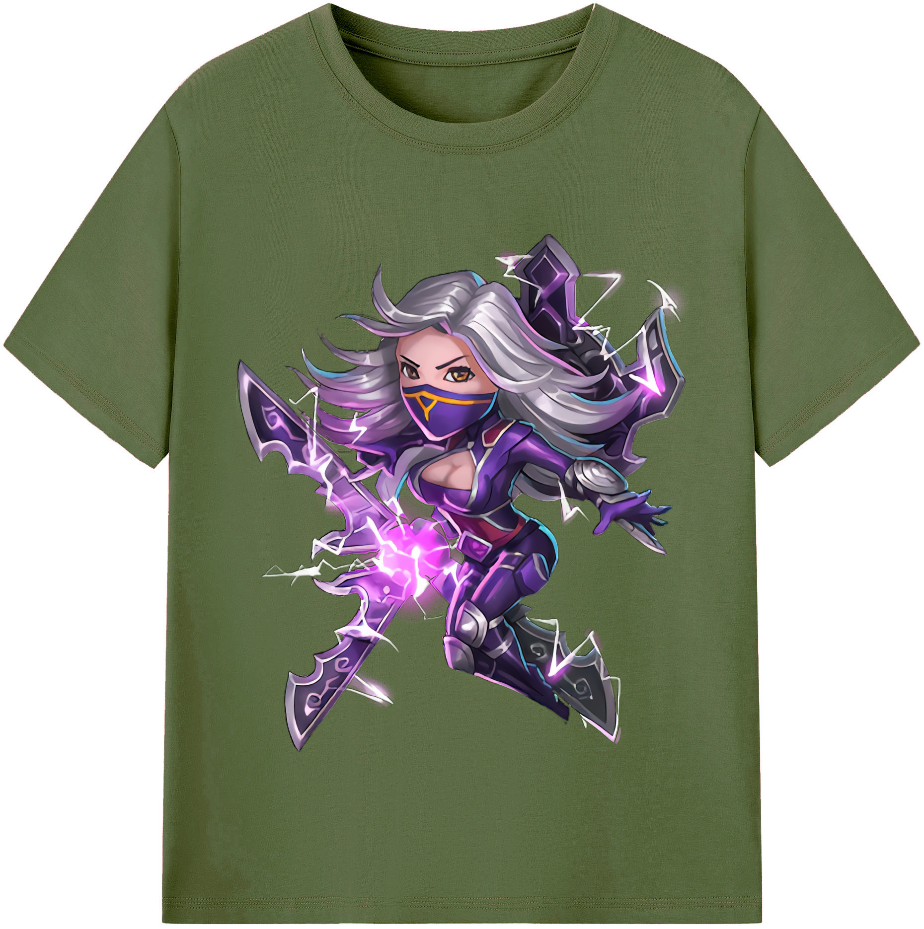 リーグ・オブ・レジェンド League of Legends LOL 綿100％半袖Tシャツ（フロントプリント）